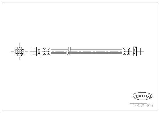 Corteco 19025893 - Тормозной шланг autospares.lv