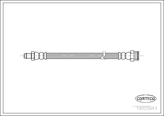 Corteco 19025843 - Тормозной шланг autospares.lv