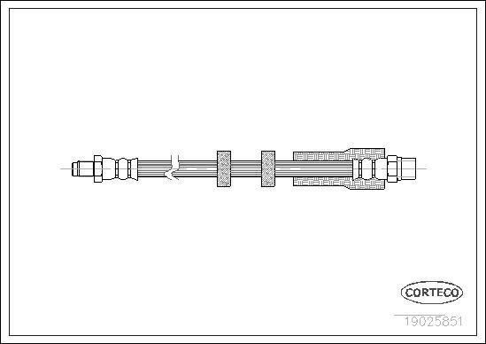 Corteco 19025851 - Тормозной шланг autospares.lv