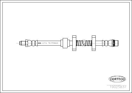 Corteco 19025837 - Тормозной шланг autospares.lv