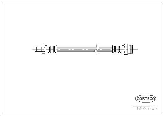 Corteco 19025705 - Тормозной шланг autospares.lv