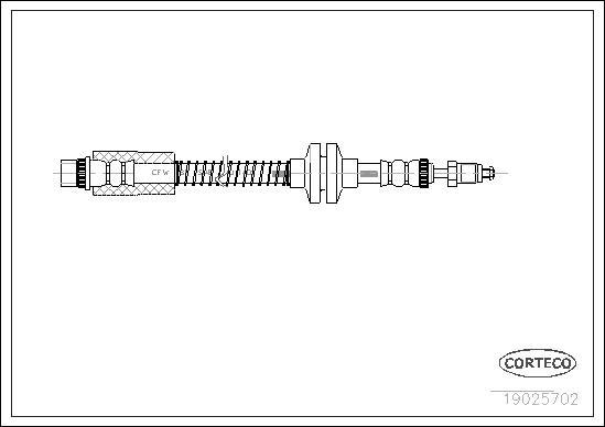 Corteco 19025702 - Тормозной шланг autospares.lv