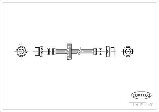 Corteco 19025739 - Тормозной шланг autospares.lv