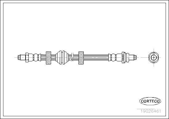 Corteco 19026461 - Тормозной шланг autospares.lv