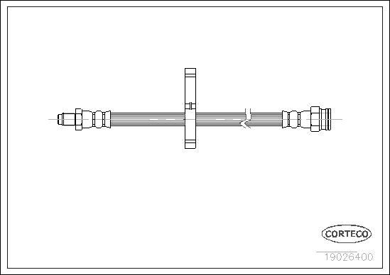 Corteco 19026400 - Тормозной шланг autospares.lv