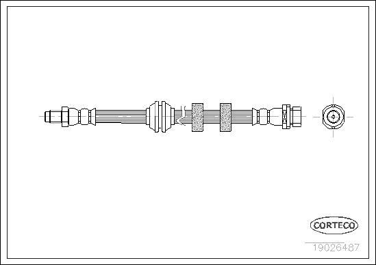 Corteco 19026487 - Тормозной шланг autospares.lv