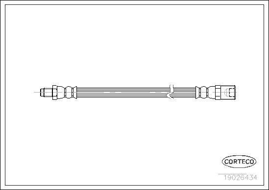 Corteco 19026434 - Тормозной шланг autospares.lv