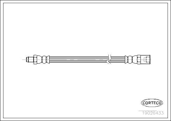 Corteco 19026433 - Тормозной шланг autospares.lv