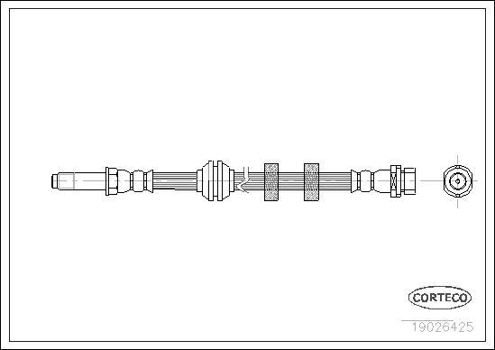 Corteco 19026425 - Тормозной шланг autospares.lv