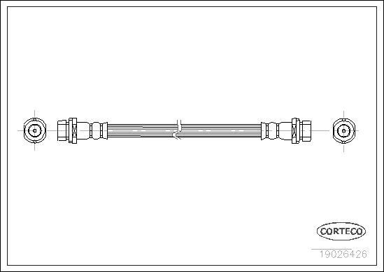 Corteco 19026426 - Тормозной шланг autospares.lv