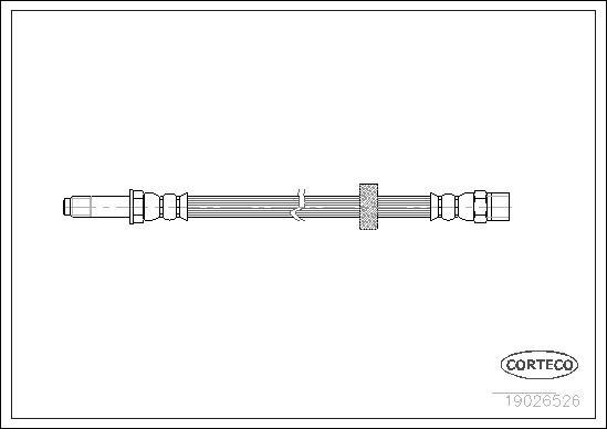 Corteco 19026526 - Тормозной шланг autospares.lv