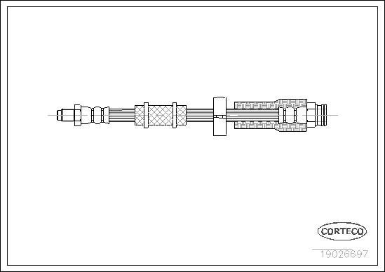 Corteco 19026697 - Тормозной шланг autospares.lv