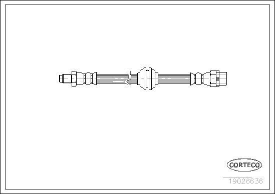 Corteco 19026636 - Тормозной шланг autospares.lv