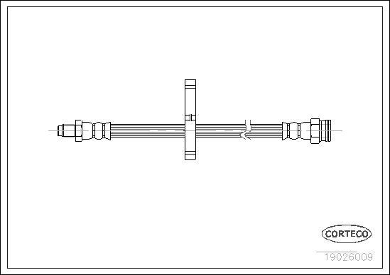 Corteco 19026009 - Тормозной шланг autospares.lv