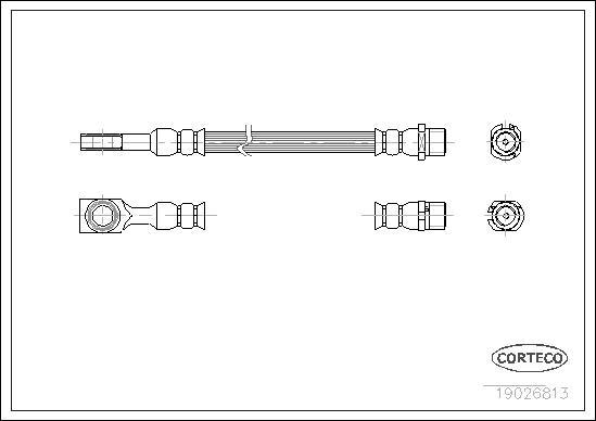 Corteco 19026813 - Тормозной шланг autospares.lv