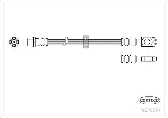 Corteco 19026392 - Тормозной шланг autospares.lv