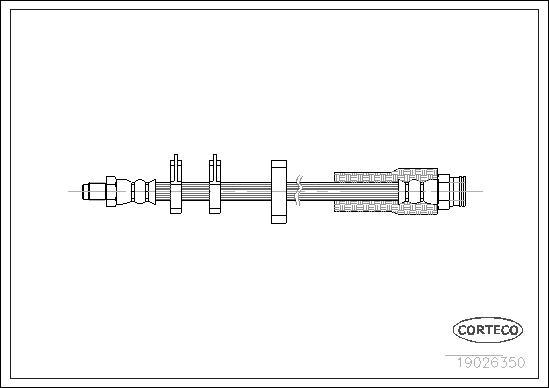 Corteco 19026350 - Тормозной шланг autospares.lv