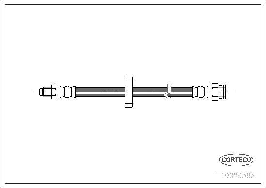 Corteco 19026383 - Тормозной шланг autospares.lv