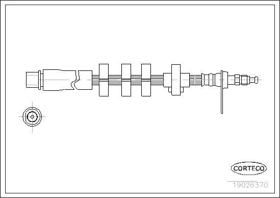 Corteco 19026370 - Тормозной шланг autospares.lv