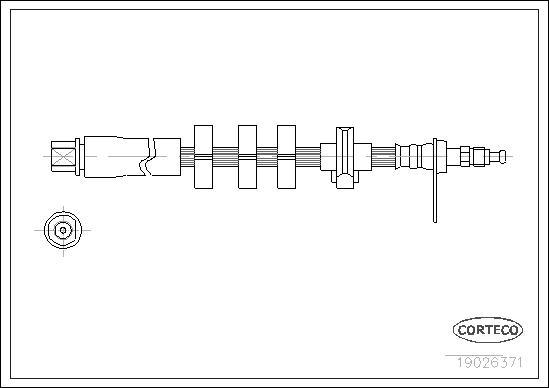 Corteco 19026371 - Тормозной шланг autospares.lv