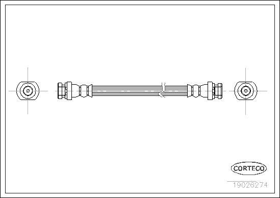 Corteco 19026274 - Тормозной шланг autospares.lv