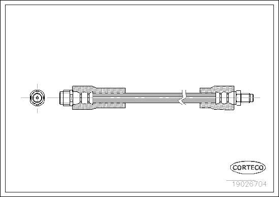 Corteco 19026704 - Тормозной шланг autospares.lv