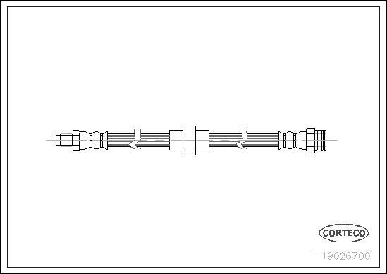 Corteco 19026700 - Тормозной шланг autospares.lv