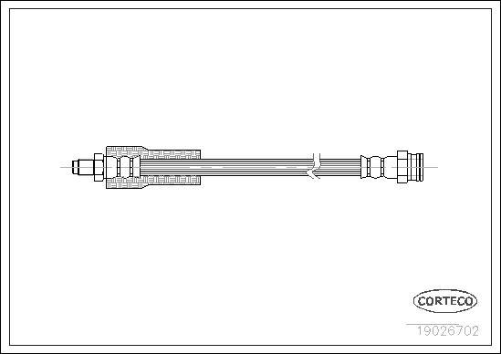 Corteco 19026702 - Тормозной шланг autospares.lv