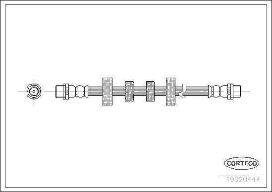 Corteco 19020444 - Тормозной шланг autospares.lv