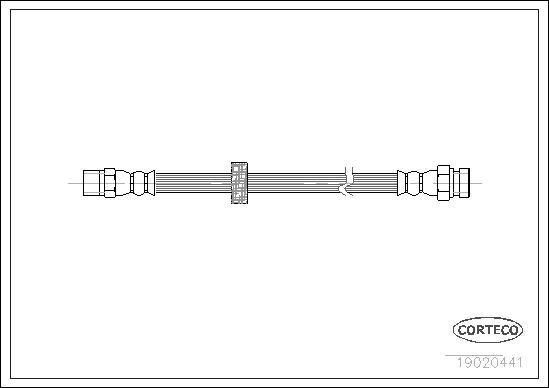 Corteco 19020441 - Тормозной шланг autospares.lv