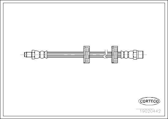 Corteco 19020442 - Тормозной шланг autospares.lv