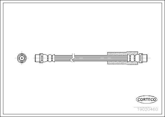 Corteco 19020460 - Тормозной шланг autospares.lv