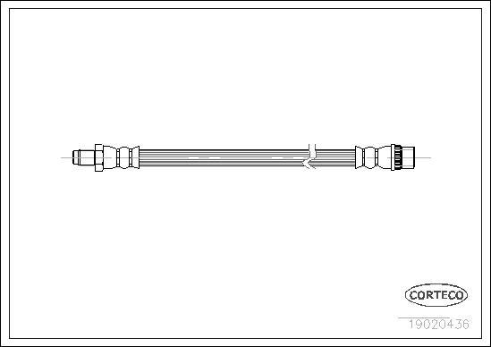 Corteco 19020436 - Тормозной шланг autospares.lv