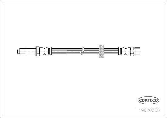 Corteco 19020538 - Тормозной шланг autospares.lv