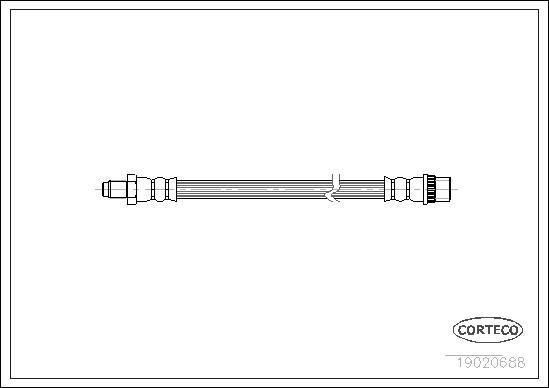 Corteco 19020688 - Тормозной шланг autospares.lv