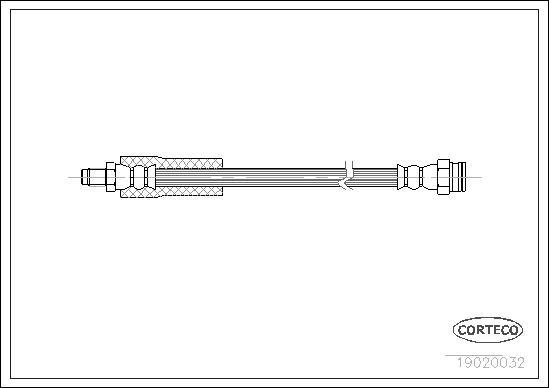 Corteco 19020032 - Тормозной шланг autospares.lv