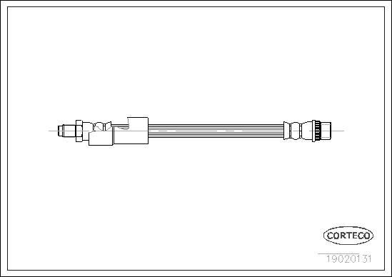 Corteco 19020131 - Тормозной шланг autospares.lv