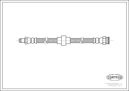 Corteco 19020121 - Тормозной шланг autospares.lv