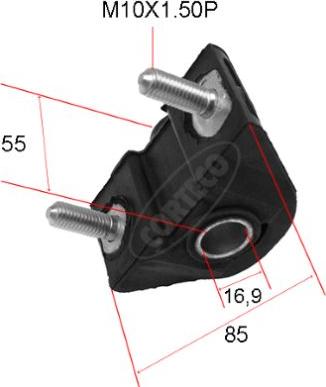 Corteco 80000955 - Сайлентблок, рычаг подвески колеса autospares.lv