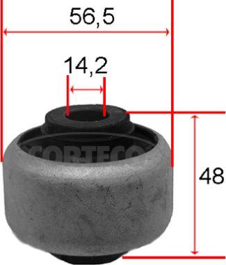 Corteco 80001541 - Сайлентблок, рычаг подвески колеса autospares.lv