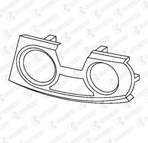 Covind 580/ 89 - Облицовка, противотуманная фара autospares.lv