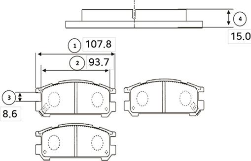 CTR GK0997 - Тормозные колодки, дисковые, комплект autospares.lv