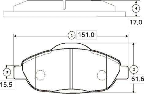 CTR GK0908 - Тормозные колодки, дисковые, комплект autospares.lv