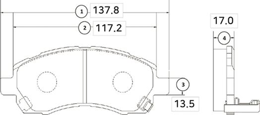 CTR GK0989 - Тормозные колодки, дисковые, комплект autospares.lv