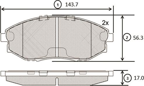 CTR GK0443 - Тормозные колодки, дисковые, комплект autospares.lv