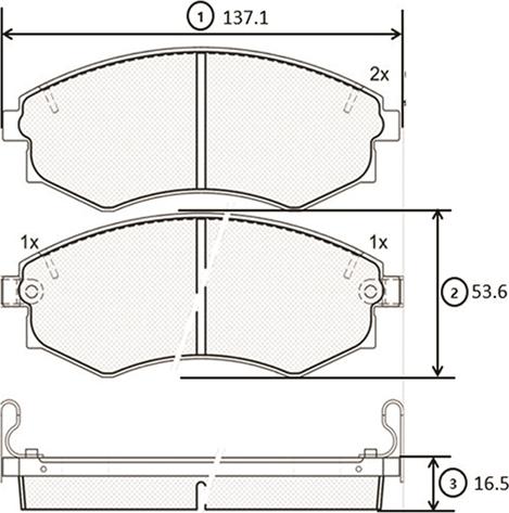 CTR GK0461 - Тормозные колодки, дисковые, комплект autospares.lv