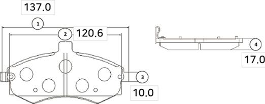 CTR GK0481 - Тормозные колодки, дисковые, комплект autospares.lv