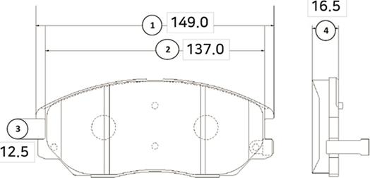 CTR GK0470 - Тормозные колодки, дисковые, комплект autospares.lv