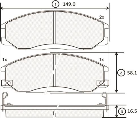 CTR GK0478 - Тормозные колодки, дисковые, комплект autospares.lv