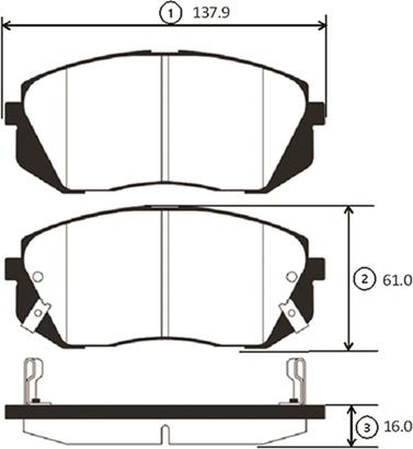 CTR GK0547 - Тормозные колодки, дисковые, комплект autospares.lv